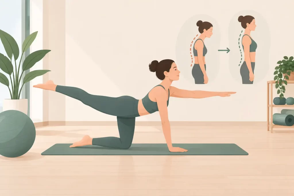 Pilates pentru corectarea posturii, adaptat ție